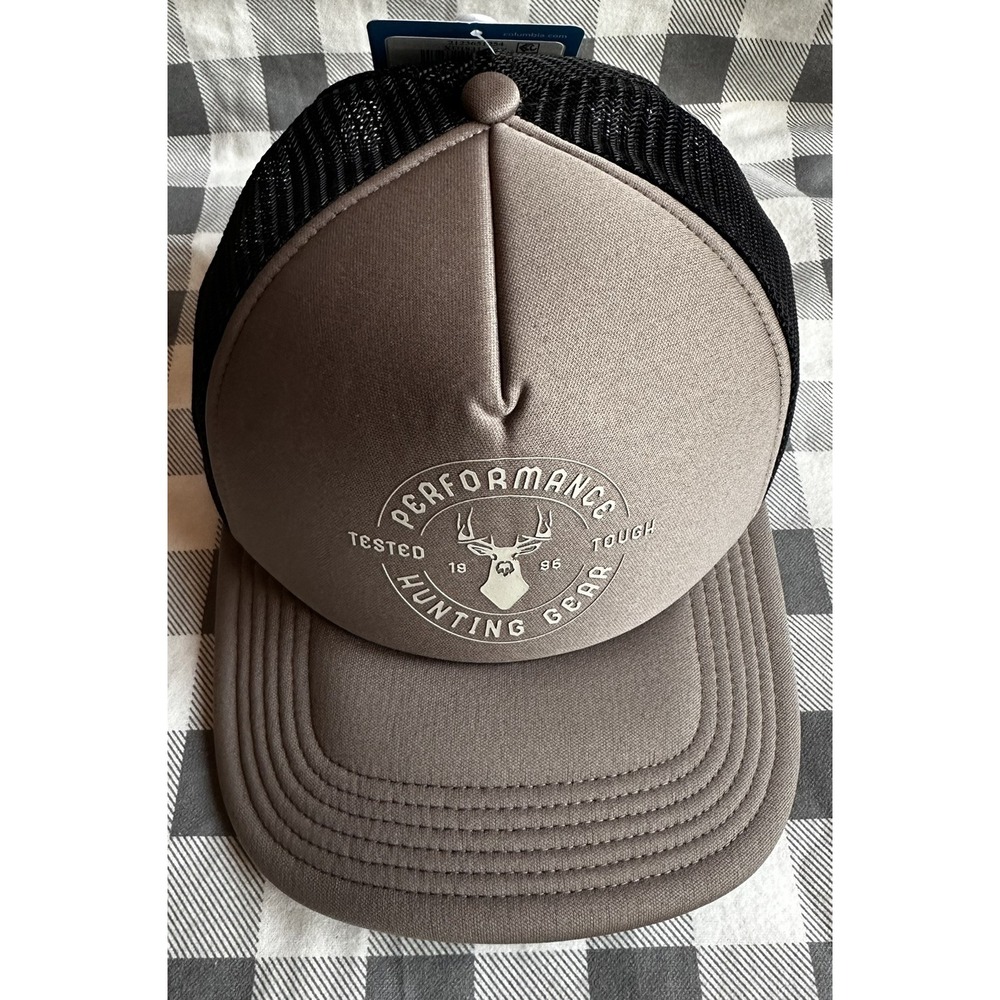 NWT - Columbia PHG Sawback Foam Trucker Brown Black Snapback Unisex One Size‎